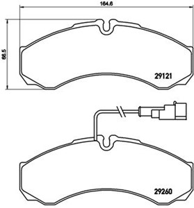 Bromsbeläggsats, Bakaxel, IVECO DAILY Buss II, DAILY Flak/chassi II, DAILY Skåp II, DAILY Skåp IV, NISSAN CABSTAR, NT400 CABSTAR, 299569