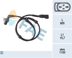 ABS-givare, Sensor, hjulvarvtal, Framaxel, FORD KA, KA Van, STREET KA, 1038224, 97KG-2B372-AA, 97KG-2B372-AB