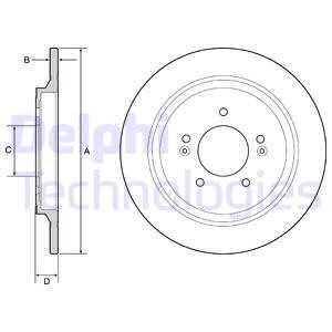 Bromsskiva, Bakaxel, HYUNDAI ix35, NEXO, TUCSON, TUCSON Skåp/SUV, KIA SPORTAGE IV, SPORTAGE VAN IV, 58411D3700, 58411D7700