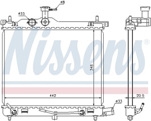 Kylare, motorkylning, HYUNDAI i10 I, i10 II, 25310-0X150, 25310-0X170, 253100X450