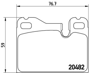 Bromsbeläggsats, PORSCHE 924, 928, 944, 477698151A, 477698151B, 92835195200, 92835293416, 92835295100, 92835295101, 92835295102, 9283529