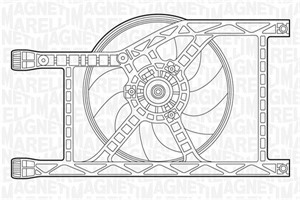 Fläkt, kylare, FIAT 500, 500 C, PANDA, PANDA VAN, LANCIA YPSILON, 51799360, 51879492, 52057329