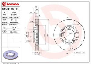 Bromsskiva, Framaxel, MITSUBISHI DELICA / SPACE GEAR, L 300 Flak/chassi III, L400 Buss, L400 Skåp, MB895464