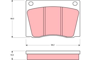 Bromsbeläggsats, Framaxel, ASTON MARTIN,DAIMLER,FIAT,JAGUAR,LOTUS,VOLVO, 0005862742, 5862742, C39136, GBP 5220, GBP184, GBP203, GBP203AF