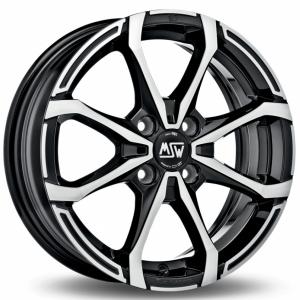 MSW x4 Gloss Black Machined Face 5.5x14 4/100 ET35 B63.3