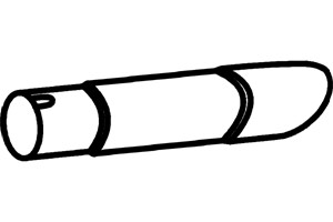 Ändrör, avgassystem, Bak, VOLVO C70 Coupé I, S70, V70 I, 31372153, 9470844