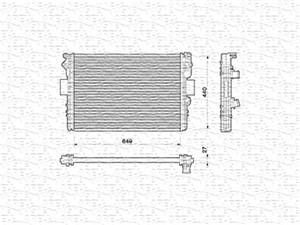 Kylare, motorkylning, FIAT MAREA, MAREA Weekend, IVECO DAILY Buss III, DAILY Flak/chassi III, DAILY Skåp III, 500396429, 504008108, 9948