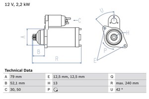 Startmotor, AUDI,SEAT,SKODA,VW, 02T 911 024 J