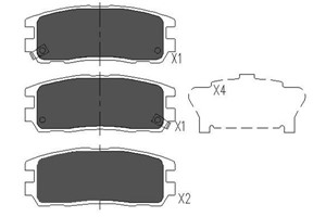 Bromsbeläggsats, Bakaxel, ISUZU,OPEL,VAUXHALL, 1605851, 3502150K00, 3502277, 8970352660, 8970392690, 8970392691, 8970700800, 8971755300,