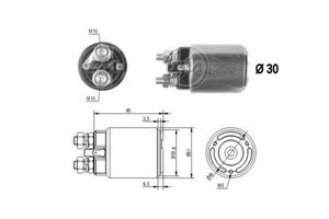 Magnetswitch, startmotor
