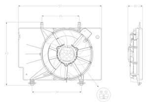 Fläkt, kylare, FORD B-MAX, B-MAX Van, FIESTA VI, FIESTA Van VI, 1525891, 1541276, 1557572, 1843120, 1933768, 2145093, 8V518C607AD, 8V51-