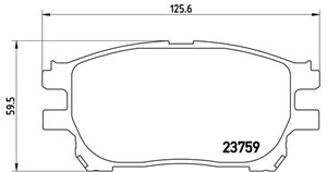 Bromsbeläggsats, Framaxel, TOYOTA PREVIA II, 0446528490