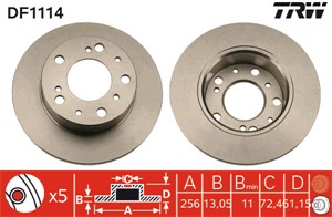 Bromsskiva, Framaxel, CITROËN,FIAT,PEUGEOT, 4246 85, 4246 96, 4246 B3, 4246 N3, 4450931, 7568501, RP4246N3, ZF 044 509 31, ZF 075 685 01