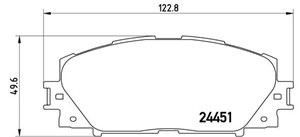 Bromsbeläggsats, Framaxel, LEXUS CT, TOYOTA PRIUS, PRIUS C, PRIUS PHV, 044650W140, 044650W141, 0446547060, 0446547070, 0446547080, 04465