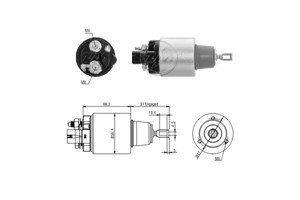 Magnetswitch, startmotor