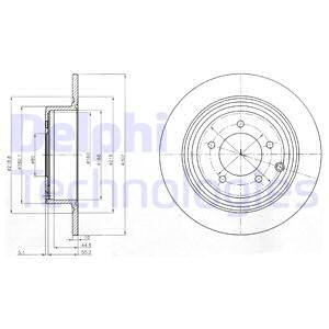 Bromsskiva, Bakaxel, CHRYSLER,DODGE,JEEP,MITSUBISHI, 4615A121, 4615A193, 4743999AA, 4743999AB
