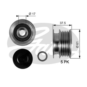 Frihjulskoppling, generator, NISSAN,RENAULT, 7701476465, 8200113636, A660C-300BX, A660C-300EX