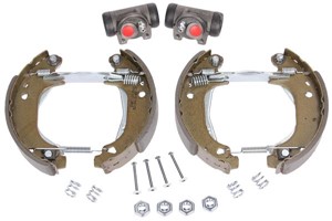 Bromsbackar, sats, Bakaxel, PEUGEOT 205 I, 205 II, 205 Cabriolet I, 42411T, 424145, 42416L, 427105