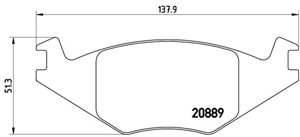 Bromsbeläggsats, Framaxel, SEAT,VW, 191615115K, 191698151, 191698151A, 191698151E, 191698151F