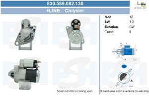 Startmotor, CHRYSLER PT CRUISER, PT CRUISER Cabriolet, 5033141AB, M000T30671, M000T30672, M000T30672ZC, M0T30672