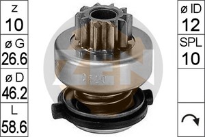 Frihjulsväxel, startmotor, FORD,LAND ROVER,MAZDA