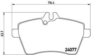 Bromsbeläggsats, MERCEDES-BENZ A-KLASS [W169], B-KLASS Sports Tourer [W245], 1694200320, 1694200720, 1694200920, 1694201320, 1694202020,