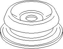 Fjäderbenslager, Fram, höger eller vänster, Upptill, MERCEDES-BENZ,VW, 2D0 407 183, 901 323 00 85, A901 323 00 85