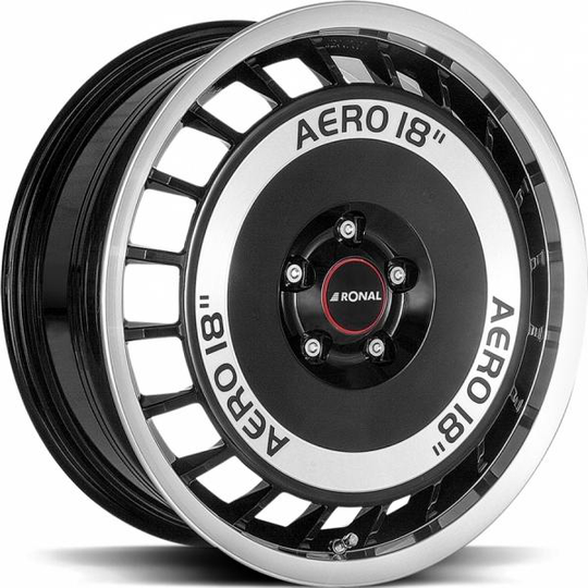 Ronal R50 Aero Black Front Cut 7,5/16 5/100 ET38 B68
