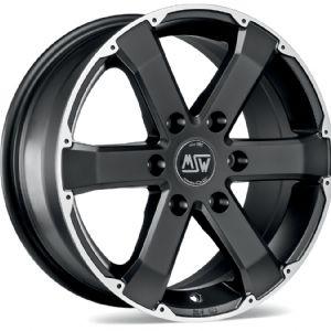 MSW 46 Matt Black Machined Face 7.5x17 6/139.7 ET20 B106.1