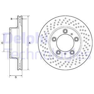 Bromsskiva, Framaxel, PORSCHE BOXSTER, CAYMAN, 98735140101, 98735140201
