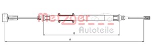 Vajer, parkeringsbroms, Bak, Höger, Vänster, CITROËN,FIAT,PEUGEOT, 1341031080, 474617