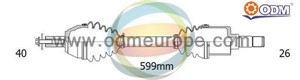 Drivaxel, framaxel vänster, VOLVO S60 II, S80 II, V60 I, V70 III, 31256095, 36001059, 50510864, AG91-3B437-AA