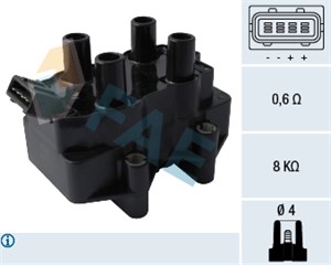 Tändspole, CITROËN,PEUGEOT,ROVER, 31250-0K060, 4621032G10, 5970.49, 96.062.288, 96.165.970.80, GCL204, NEC100710