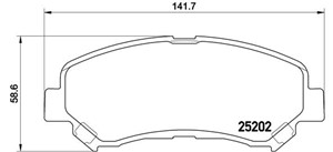 Bromsbeläggsats, Framaxel, NISSAN,SUZUKI, 5581057L00, 5581057L00000, 5581057L01, 5581057L02, 5581057L50, 5581057L50000, AY040NS132, AY04