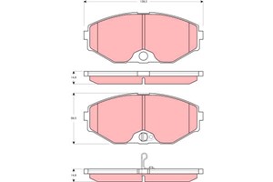 Bromsbeläggsats, Framaxel, INFINITI J30, Q45 I, NISSAN CEFIRO Sedan III, MAXIMA / MAXIMA QX V, MAXIMA / MAXIMA QX Station Wagon IV, 4106