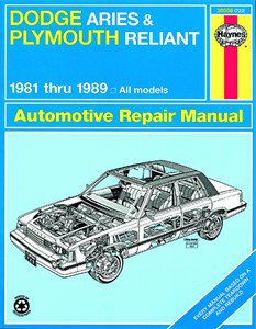 Haynes Reparationshandbok, Dodge Aries & Plymouth Reliant, Universal