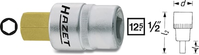 Hylsa 1/2" Insex 9mm