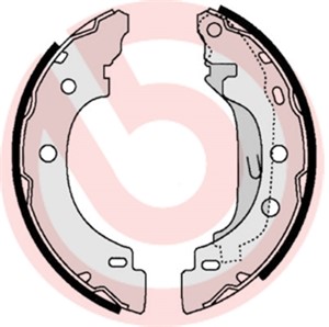 Bromsbackar, sats, Bakaxel, NISSAN KUBISTAR Skåp, RENAULT KANGOO, KANGOO / GRAND KANGOO II, KANGOO Express, 4406000QAG, 7701205523, 7701