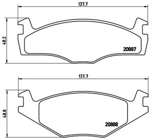 Bromsbeläggsats, Framaxel, SEAT,VW, 867698151