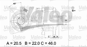 Generator, PEUGEOT 206 CC, 206 Halvkombi, 206 Sedan, 206 SW, 206 Van, 57054K, 5705-4K, 57055C, 5705-5C