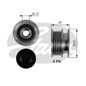 Frihjulskoppling, generator, SEAT AROSA, 038903119AB, 038903119Q