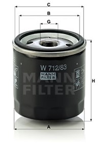 Oljefilter, DAIHATSU,LEXUS,LOTUS,MINI,TOYOTA,VW, 0122-0645, 04152-03002, 04152-64010, 08922-02011, 11 42 7 791 059, 122-0645, 15600-2501
