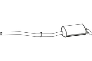 Bakre ljuddämpare, Bak, MERCEDES-BENZ C-KLASS [W203], C-KLASS T-Model [S203], 2034902721, 2034906521