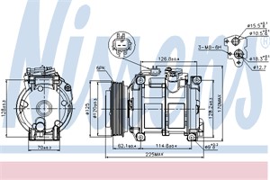 Kompressor, klimatanläggning, CHRYSLER VOYAGER IV, VOYAGER / GRAND VOYAGER IV, 05005420AA, 05005420AC, 05005420AD, 05005420AE, 05005420A