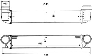 Intercooler, BMW 5 [E39], 5 Touring [E39], 7 [E38], 17512247359, 2247359, 22473634