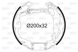 Bromsbackar, sats, Bakaxel, CITROËN C1, C1 II, PEUGEOT 107, 108, TOYOTA AYGO, 04907-0H040, 1612440180, 424216, 4242-16, 424217, 4242-17,