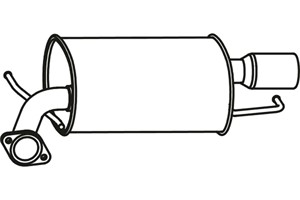 Bakre ljuddämpare, Bak, MAZDA 6 Hatchback, 6 Kombi, 6 Sedan, L507-40-100B, L807-40-100E, L809-40-100B