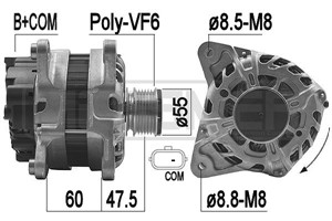 Generator, DACIA,RENAULT, 23 10 000 27R, 23 10 048 64R