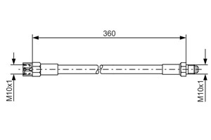 Bromsslang, Bakaxel, Fram, höger eller vänster, AUDI,MERCEDES-BENZ,VW, 001 428 88 35, 123 428 02 35, 281 611 771 C, 431 611 707, 463 428