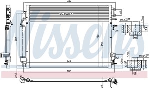 Kondensor, klimatanläggning, CHRYSLER 300C, 300C Touring, LANCIA THEMA, 68050127AA, 68050127AB, 68050132AA
